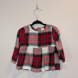 ❤️ 2 for 10 ❤️ Long Sleeve Plaid Holiday Top | Christmas | 100% Cotton